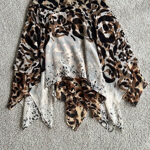 Bebe Leopard Print Skirt